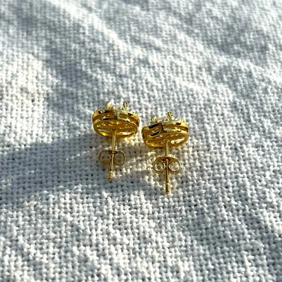 Gold Filled Cubic Zirconia Earrings - Picture 5 of 6